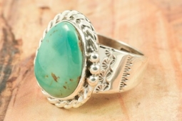 Genuine Royston Turquoise Sterling Silver Ring